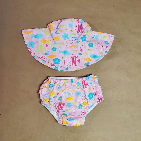 I-Play Hat and Swim Diaper Set 3T Pink - Picture 1 of 14